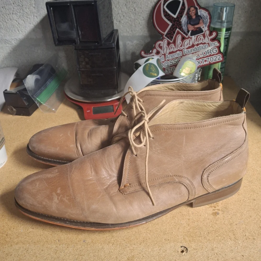 Aldo Men's Tan Leather Dress Shoes